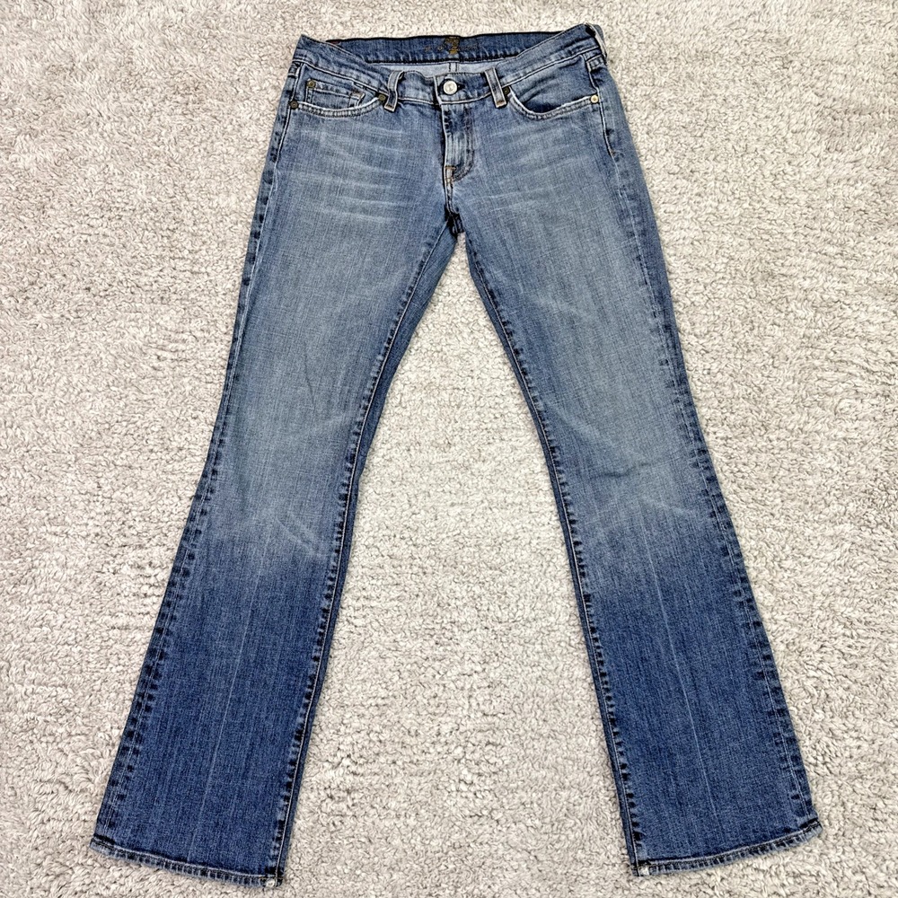 7 For All Mankind Blue Boot Cut Jeans
